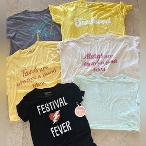 Show Me Your Mumu Tee T’Shirt LOT - 6 - Small / Oversized